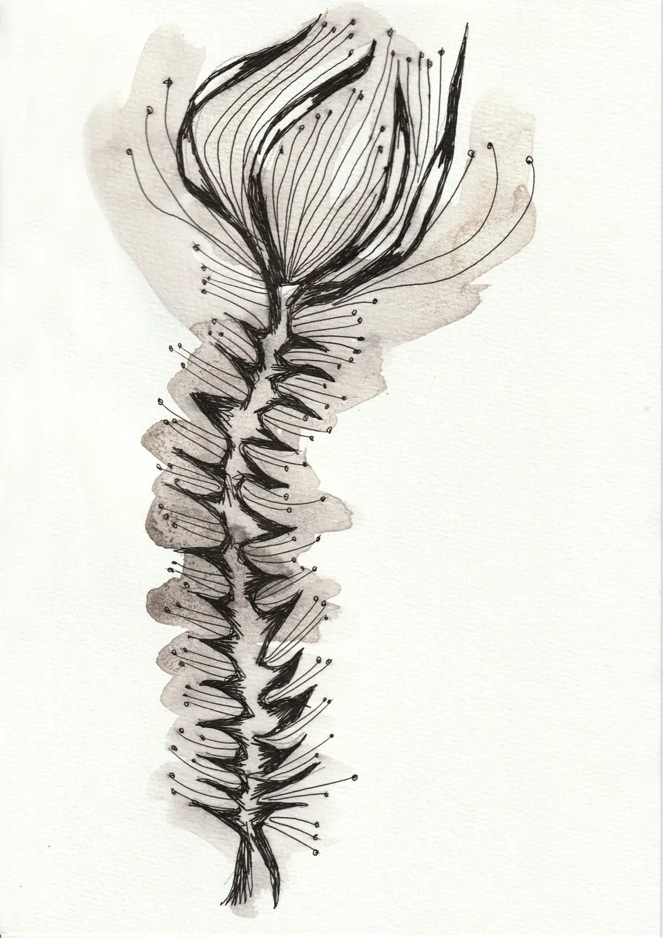 Cuttings No. 10, ink on paper