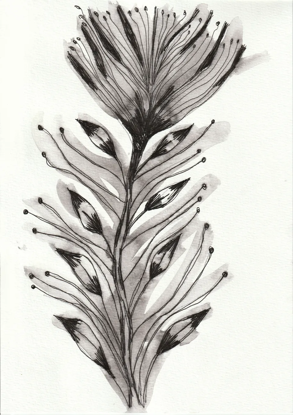 Cuttings No. 15, ink on paper