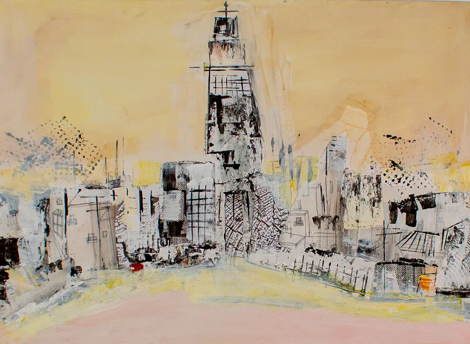 Memories No. 17, mixed media on canvas